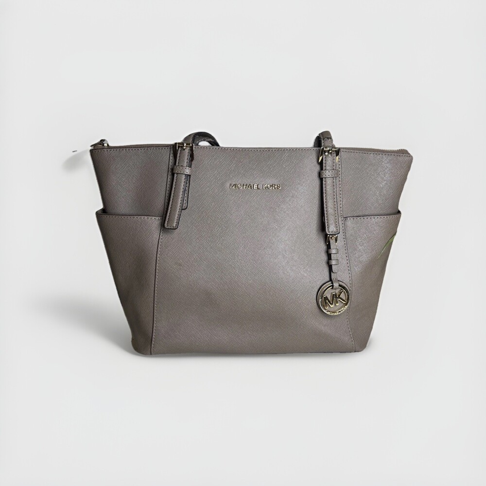 Michael Kors Jet Set Classic Light Brown Tote Minimalist Style Shoulder Bag